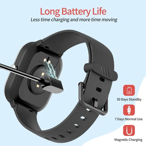 Miniatura 5 de Reloj de seguimiento de actividad física para niños, reloj inteligente impermeable IP68 con 19 modos deportivos, podómetro, monitor de frecuencia