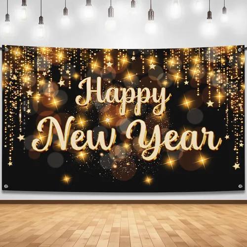 KatchOn, Banner de Feliz Año Nuevo 2026 - XtraLarge 72x44 Pulgadas | Telón de Fondo de Feliz Año Nuevo para Decoraciones de Año Nuevo 2026 | Banner