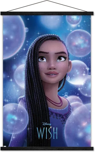 Miniatura 7 de Trends International Disney Wish Asha - Póster de pared de una hoja, 22.37 x 34.00 pulgadas, paquete de impresión premium y colgador de madera