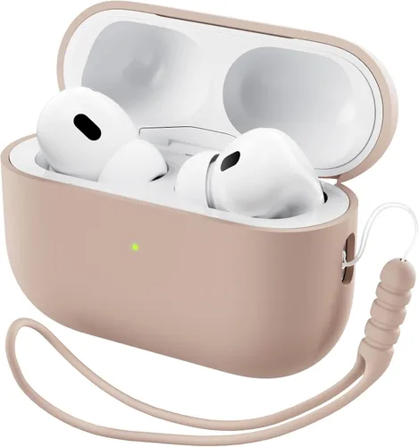 Miniatura 19 de ORNARTO Funda compatible con AirPods Pro 2 2022, silicona híbrida protectora completa para AirPods Pro de 2ª generación, cubierta frontal LED Azul