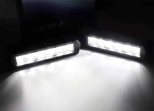 Miniatura 9 de iJDMTOY Kit de luces antiniebla LED de xenón Mini-SR color blanco compatible con Dodge RAM 1500 2011-18, incluye (2) barras de luz LED blancas de 30