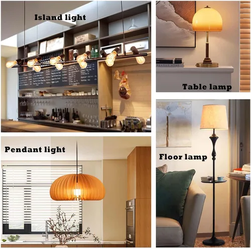 Miniatura 4 de Bombillas LED, bombilla vintage regulable, equivalente a 25 W, bombillas de filamento E26, bombillas de vidrio ámbar antiguo ST19, blanco cálido