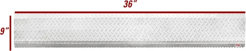 Miniatura 4 de Extreme Max 3005.9053 Placa deslizante de aluminio con bisagras para puerta de remolque, 36" x 9