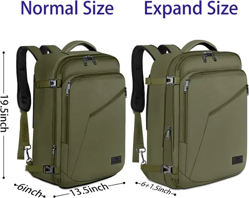 Miniatura 109 de MATEIN - Mochila de viaje extragrande de 10.56 galones, mochila de viaje ampliable apta para aerolíneas, para viajeros de fin de semana, hombres