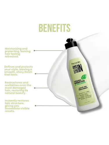 Miniatura 3 de Salon In by Recamier - Tratamiento sin enjuague de queratina vegana Tratamiento sin enjuague para el cabello con queratina vegana y colágeno