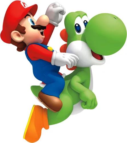 RoomMates RMK1918GM Ninetendo Super Mario Bros. Yoshi y Mario - Calcomanías de pared gigantes para despegar y pegar, 23 x 32 pulgadas