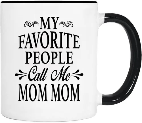 Miniatura 2 de Taza con texto en inglés "My Favorite People Call Me Mom Mom", regalo para mamá y mamá