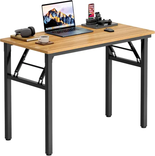 Miniatura 13 de Need AC5AW - Escritorio pequeño plegable, resistente y robusto para computadora, oficina en casa, dormitorios y espacios pequeños, no requiere Roble