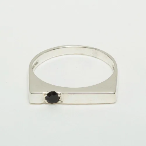 Miniatura 5 de Anillo de aniversario solitario de plata de ley 925 con zafiro auténtico para hombre, Metal Metal Piedra preciosa, Zafiro