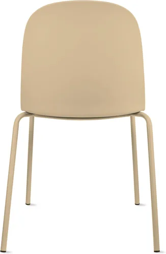 Miniatura 6 de 2xhome Silla de comedor moderna apilable sin brazos Asiento de plástico con patas de metal Uso en interiores o exteriores Patio de cocina