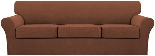 Miniatura 86 de Turquoize 2 fundas para sillas de sala de estar, funda de sofá con fundas de cojín individuales, funda de muebles para sillas (silla, beige biscotti)