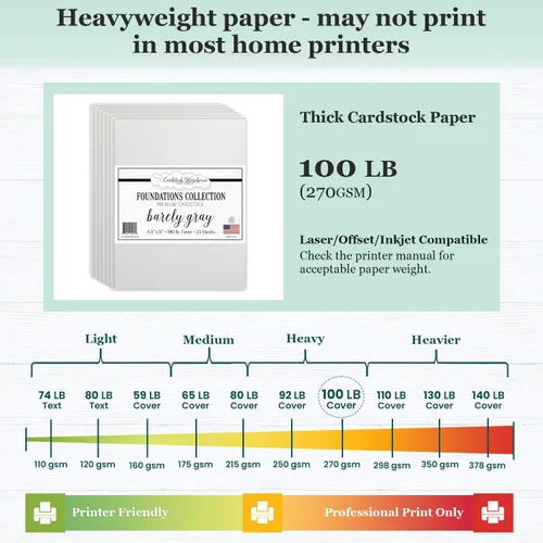 Miniatura 5 de Cardstock Warehouse Foundations Barely Gray - 8.5 x 11 pulgadas, 100 libras, 9.52 oz/m², papel de cartulina 100% reciclado, 25 hojas Apenas gris