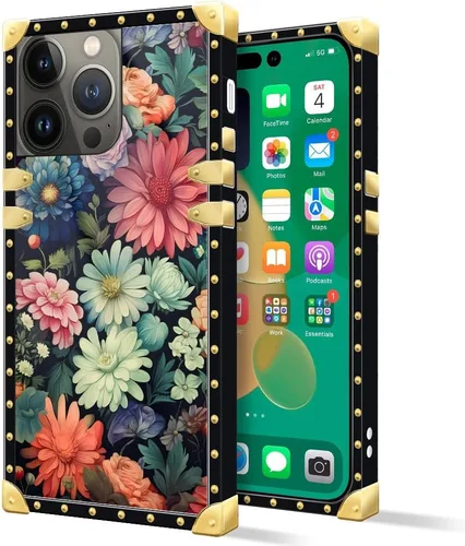 Miniatura 10 de DAIZAG Funda compatible con iPhone 14 Pro Max, funda de Angel Wings Girl para iPhone 14 Pro Max, decoración de metal de TPU suave a prueba de golpes