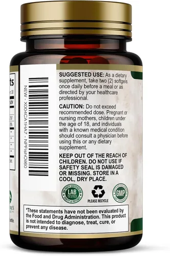 Miniatura 8 de Pastillas de aceite de pescado Omega 3 de 2400 mg – Suplementos de aceite de pescado Omega 3 de triple fuerza – Los mejores ácidos grasos EPA y DHA