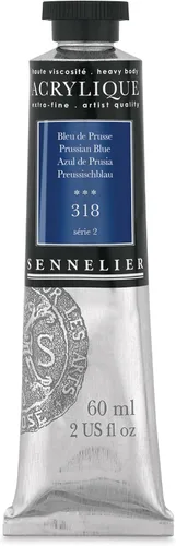 Miniatura 53 de Sennelier Acrílico para artistas extrafinos, 2.0 fl oz, luz verde cromo S3