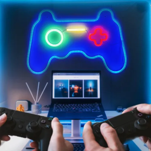 Miniatura 4 de Letrero de neón con luz de consola de videojuegos, decoración de pared para dormitorio, decoración de habitación de adolescentes y niños, letrero