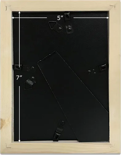 Miniatura 7 de Art Emotion - Portarretratos de madera maciza con vidrio reforzado de 2 mm, ganchos para colocar en horizontal o vertical