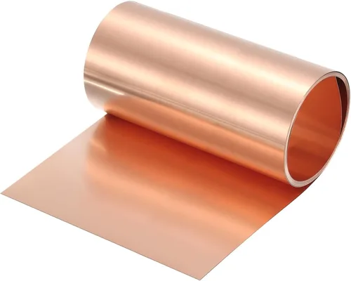 Miniatura 13 de uxcell Rollo de chapa de cobre para tapajuntas 3500 mm x 100 mm x 0,02 mm, tira de cobre puro al 99,9% de 101,6 mm x 3,5 m, placa de hoja de metal