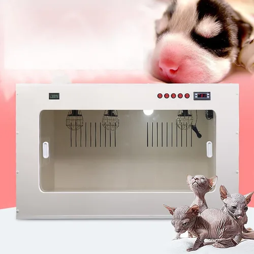 Caja de incubadora de mascotas, incubadora de cachorros y gatitos, incubadora de gatos de 31.5 x 19.7 x 19.7 in para cachorros con calefacción,