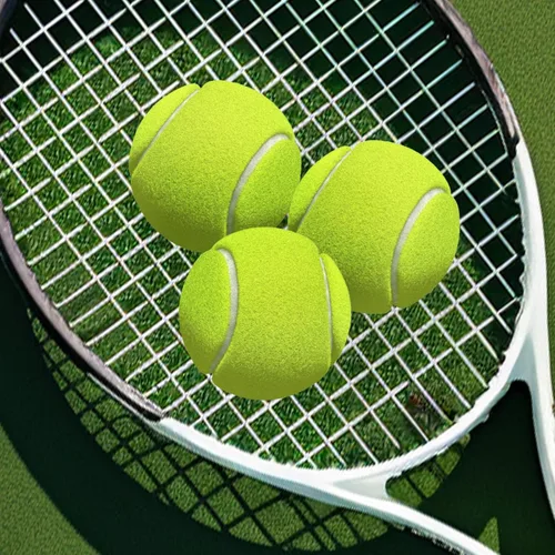 Miniatura 9 de Juego de 12/18 pelotas de tenis para entrenamiento, juego para perros y práctica con bolsa de malla para transporte y entrenamiento