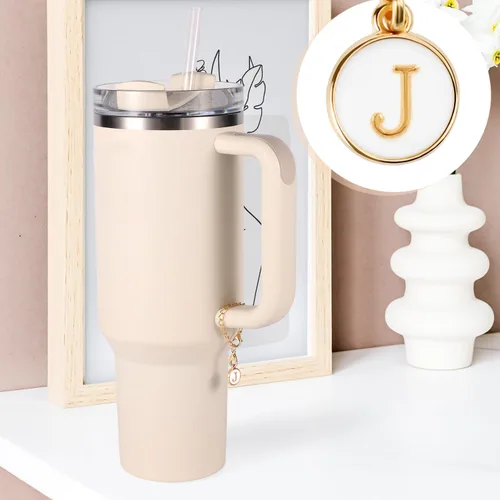 Miniatura 6 de SAVITA Accesorios de dije de letra para taza Stanley, accesorios de dije de letra, personalizable, con nombre, identificación, letra, amuleto