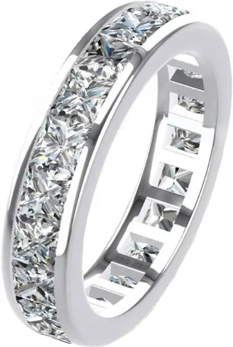Miniatura 4 de Anillos de moissanita con certificación GRA, plata esterlina con anillo de compromiso chapado en oro blanco de 18 quilates, anillos de boda