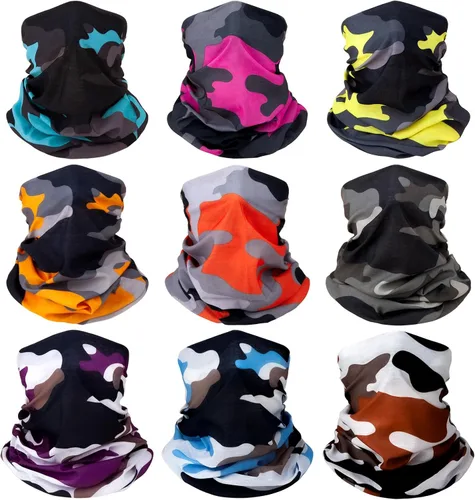 Miniatura 12 de Bufanda transpirable para el cuello, máscara facial para hombres y mujeres, senderismo, ciclismo, deportes, pesca, protección solar UV bandana