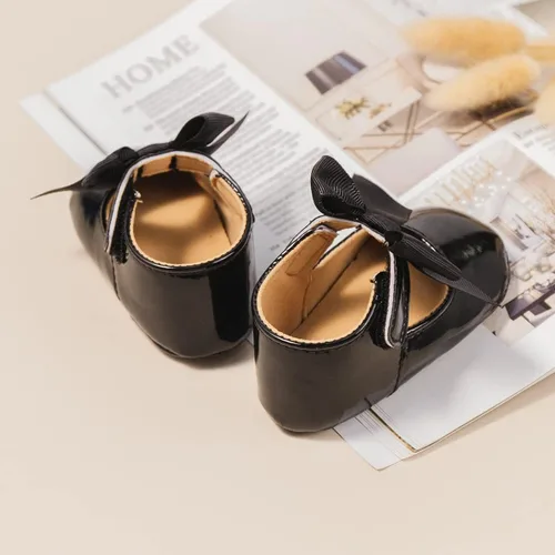 Miniatura 4 de Babelvit Zapatos de vestir de princesa de alta calidad con lazo Mary Jane, zapatos de vestir de princesa con suela de goma, piel sintética
