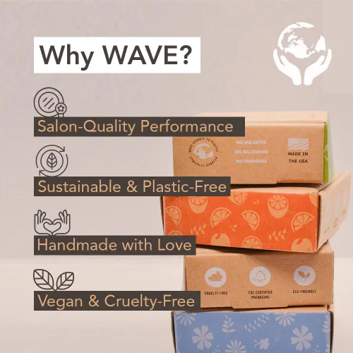 Miniatura 8 de Wave - Barra de champú de aceite de argán – Barra vegana hidratante y hecha a mano para cabello brillante, champú natural, orgánico y sin OMG
