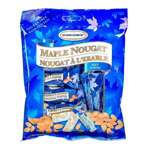 Miniatura 16 de Golden Bonbon Caramelo italiano suave de turrón de almendras, masticables empaquetados individualmente, turrón sin gluten, lleno de almendras