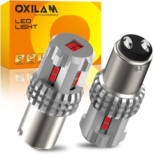 OXILAM 1157 Bombillas LED de freno de 3000 lúmenes, extremadamente brillantes, 2057 7528 7507 BAY15D 1157, bombillas LED para luces traseras, luces