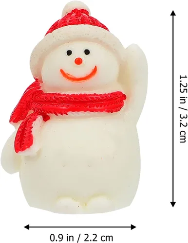 Miniatura 3 de balacoo 5 piezas de resina de muñeco de nieve de Navidad decoración de acuario elegante pecera paisajismo adorno para decoración de vacaciones