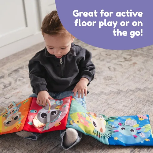 Miniatura 4 de Lamaze Espejo de bebé Tummy Time - Espejo sensorial de alto contraste para el desarrollo del bebé, juguete de actividad plegable y portátil