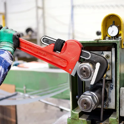 Miniatura 6 de Jetech Llave de tubo recta resistente de 36 pulgadas, llave de plomero de aluminio ajustable con mandíbula de gancho flotante, mango rojo resistente