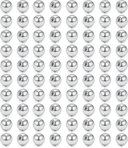 Miniatura 13 de Ruifan - 60-80 unidades, bolas de repuesto de acero quirúrgico 316L, joyería corporal, piercing, 16G 14G, producto unisex, para roscar en barra