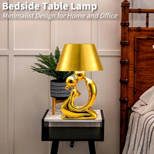 Miniatura 3 de Lámpara de mesa inalámbrica, lámpara de estatuas de Thinker, lámpara de escritorio estética LED táctil, recargable, funciona con pilas, luz de noche
