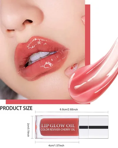 Miniatura 6 de Aceite de labios que brilla intensamente, brillo hidratante para labios, aceite labial Glow Reviver, tinte de aceite hidratante de larga duración
