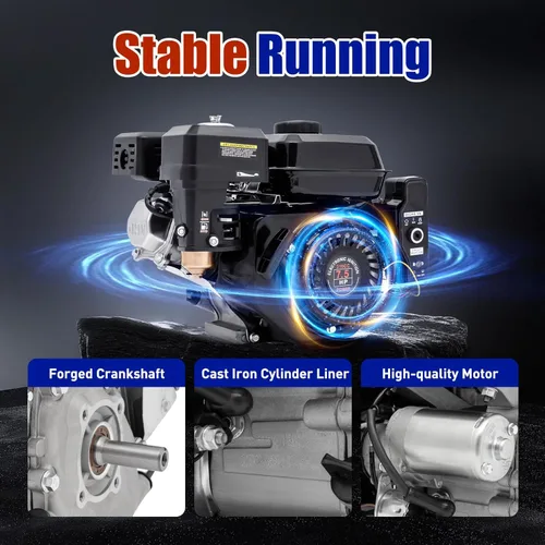 Miniatura 4 de 7.5HP 210cc 4-Stroke Motor de gas de arranque eléctrico Go Kart Log Splitter Motor de potencia del motor de gas