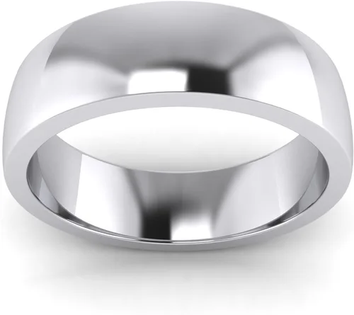 Miniatura 2 de Landa Jewel - Anillo de boda de plata de ley maciza para mujer , ajuste cómodo, pulido anillo simple