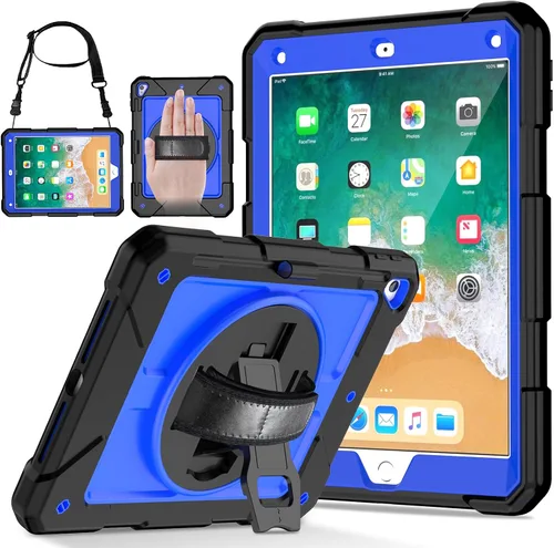 Miniatura 16 de LTROP Funda Protectora para iPad de 6ª/5ª Generación y iPad Air 2, Funda para iPad de 9.7 Pulgadas con Correa para el Hombro, Soporte