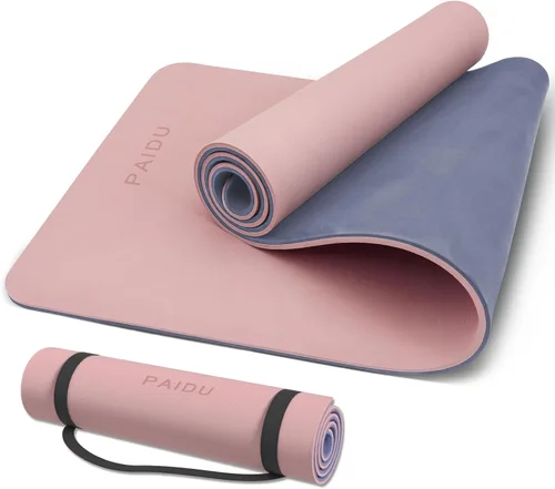 Miniatura 11 de PAIDU Yoga Mat Non Slip Anti-tear,extra thick-2/5 inch（10MM）High Resiliency Professional POE Yoga Mats for Women Men Kids,72"x24"inch,Workout, Yoga