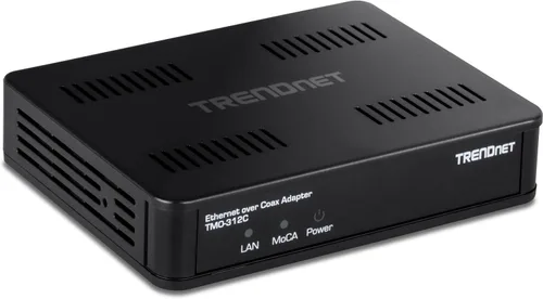 Miniatura 10 de TRENDnet Adaptador Ethernet sobre coaxial MoCa 2.5 (paquete de 2), TMO-312C2K, compatible con MoCA 2.0/1.1/1.0, puerto LAN RJ-45 Gigabit, soporta