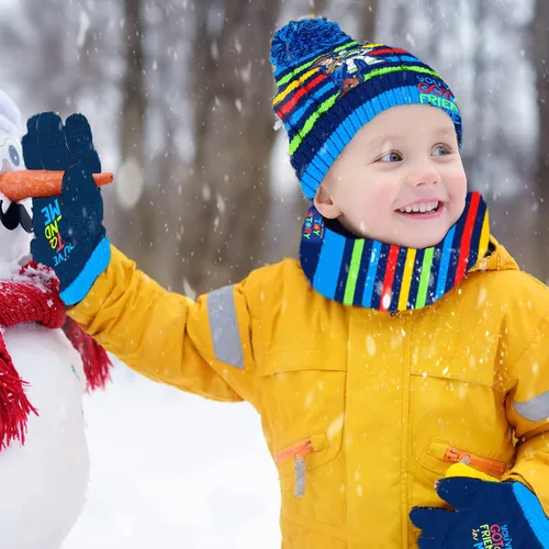 Miniatura 4 de Toy Story - Bufanda de invierno y guantes de nieve para niños y niñas juego de 3 piezas lindo y cálido para exteriores incluye caja de regalo