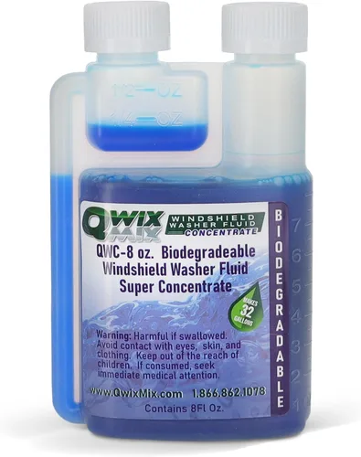 Miniatura 8 de Qwix Mix Líquido concentrado para lavaparabrisas de 1 galón, hace 500 galones, líquido biodegradable removedor de insectos, mugre y suciedad, Azul