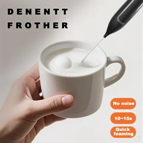 Miniatura 4 de Espumador de leche con batería de mano, varita silenciosa para espumador de café eléctrico, mezclador de bebidas para café, café con leche