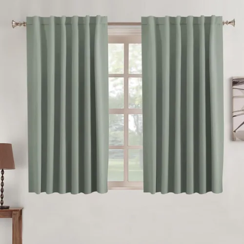 Miniatura 41 de Turquoize Cortinas Opacas para Tratamiento de Ventana con Trabillas Traseras para Sala de Estar/Dormitorio, Tratamientos de Ventana con Aislamiento