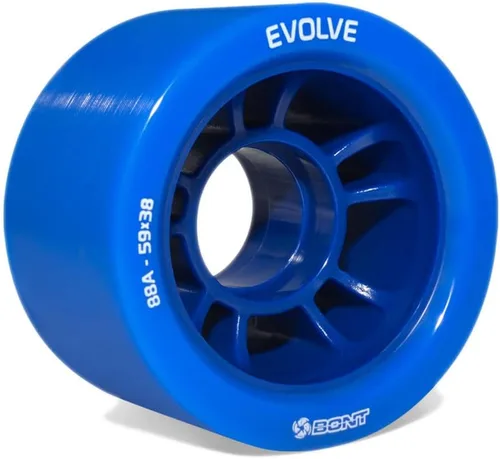 Bont Skates - Evolve Roller Derby Skate Wheel - Indoor Roller Skate Wheels - Rollerskate Wheels Azul 88A - Paquete de 4