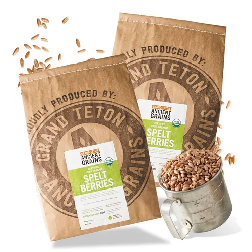 Miniatura 7 de Grand Teton Ancient Grains - Bayas de espelta 100% orgánicas, bayas enteras de espelta sin moler, grano orgánico Farro cultivado en Estados Unidos