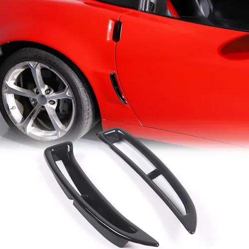 Miniatura 9 de Cubierta de ventilación lateral para guardabarros de automóvil, compatible con Chevy Corvette C6 2005-2013, orificio de entrada de flujo de aire