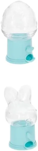 Greenbrier AJS - Mini dispensadores de dulces de Pascua, paquete de 2, forma de huevo azul pastel y conejito para escritorio, dispensadores de